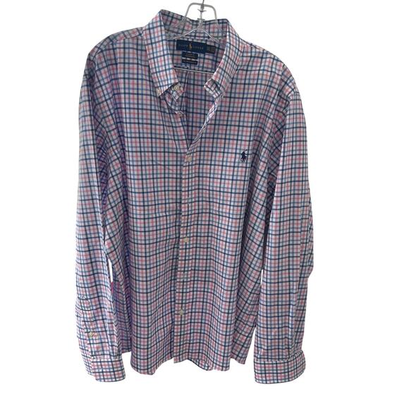Ralph Lauren Other - Ralph Lauren Blue, Pink, White Classic Fit Performance Button Down Mens Size XXL